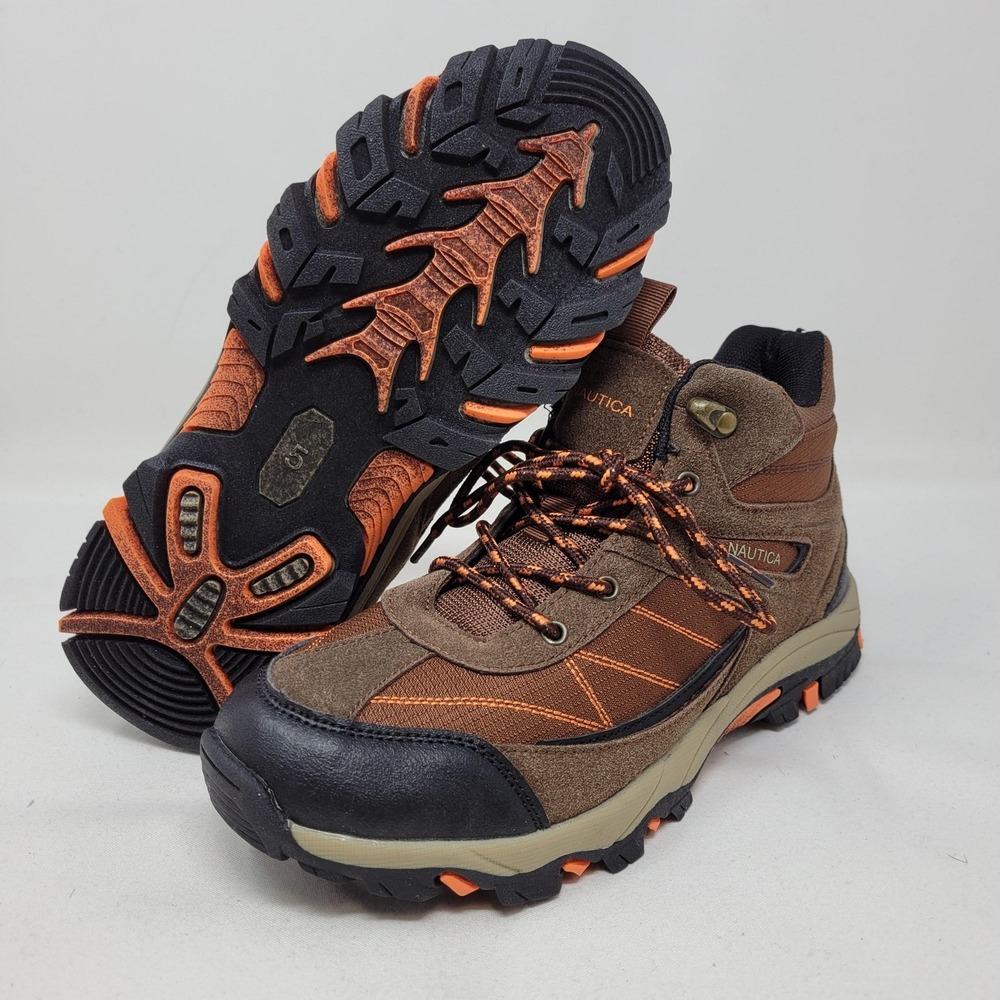 Nautica Boots Mens Size 5 Brown River Rock Hiking Snow Winter Trail Ankle Boots